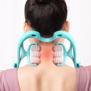 Manual Neck Massager with Six Roller Wheels