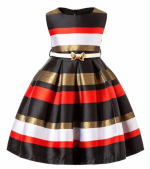 Elegant Girls Floral Birthday Party Dress