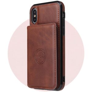 Leather card holder protective iPhone case