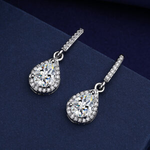 2406240617220324700 Zircon Tear Drop Shape Modern Stud Earrings