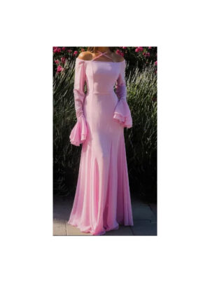 Elegant Ruffle Long Sleeve Maxi Dress Chic