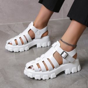 Girls Casual Platform Mid Heel Sandal Shoes