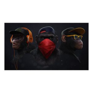 Home Harmony Funky Chimp Canvas Wall Art