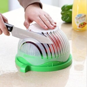 Innovative Fruit & Veggie Salad Slicer Tool