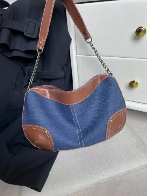 O1CN01wIYeV62Ld4EU0SrVK_2207625369714-0 Denim Tote Shoulder Bag with Dumpling Shape