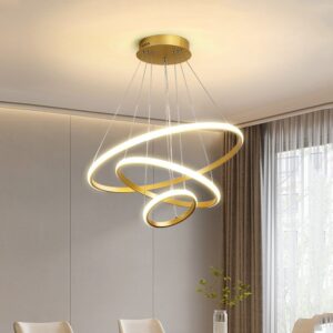 Golden Ring Ceiling Light Modern Chandelier