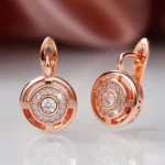 Elegant Round Rhinestone Earrings for Women