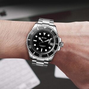 Stylish Men’s Calendar Watch W/ Steel Band