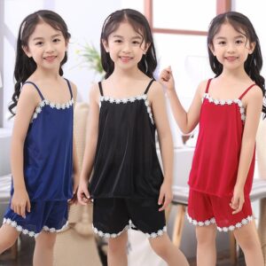 Adorable Youth Modern Sling Girls Pajamas