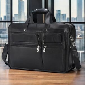 Cowhide Leather Laptop Business Briefcase