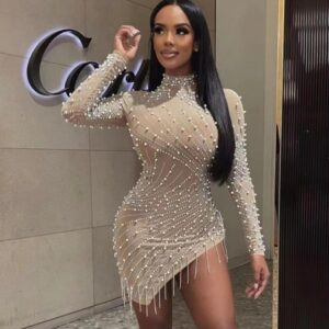 c8ed821c-83d1-45f4-9879-0d0c137bfd76.jpg Radiant Pearl Rhinestone Stretch Mini Dress